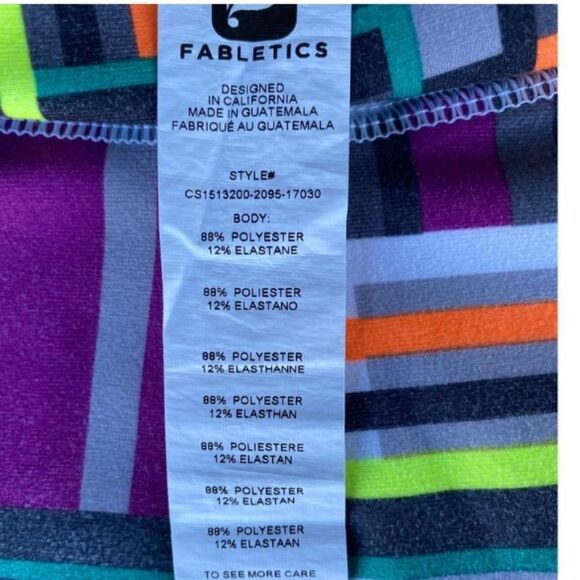 🔺️Fabletics Multicolored "Salar" Powerhold Crop Athletic Pants Small - Picture 11 of 12